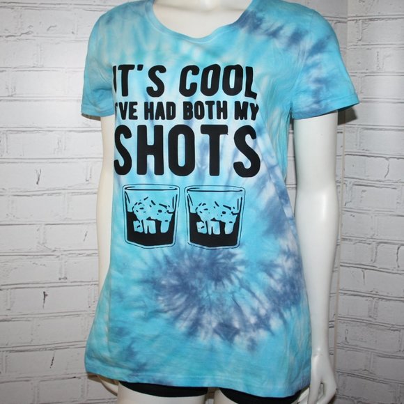 🥃😎💙 “Both My Shots” Tee · Handmade · Tie-Dye · L - Picture 2 of 5